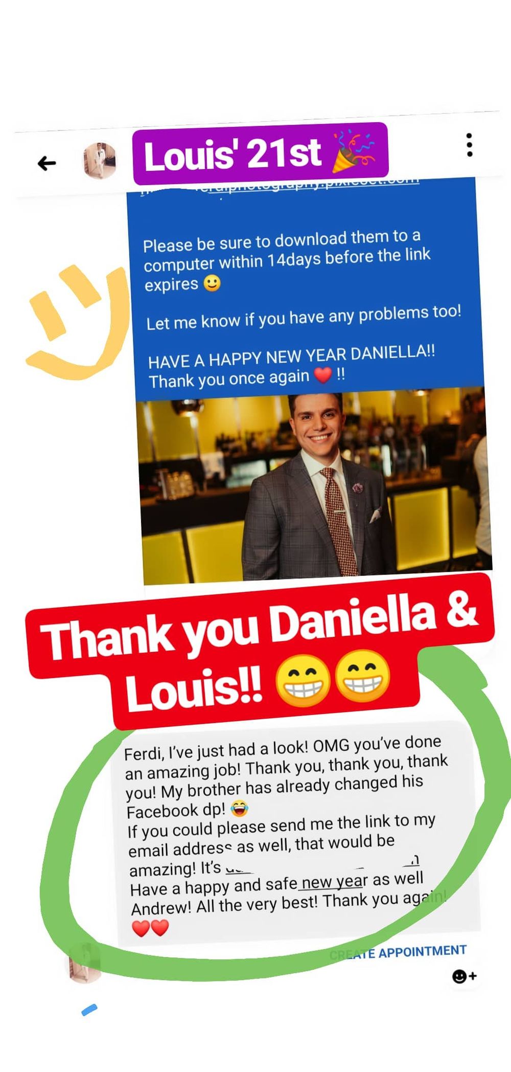 Client testimonial