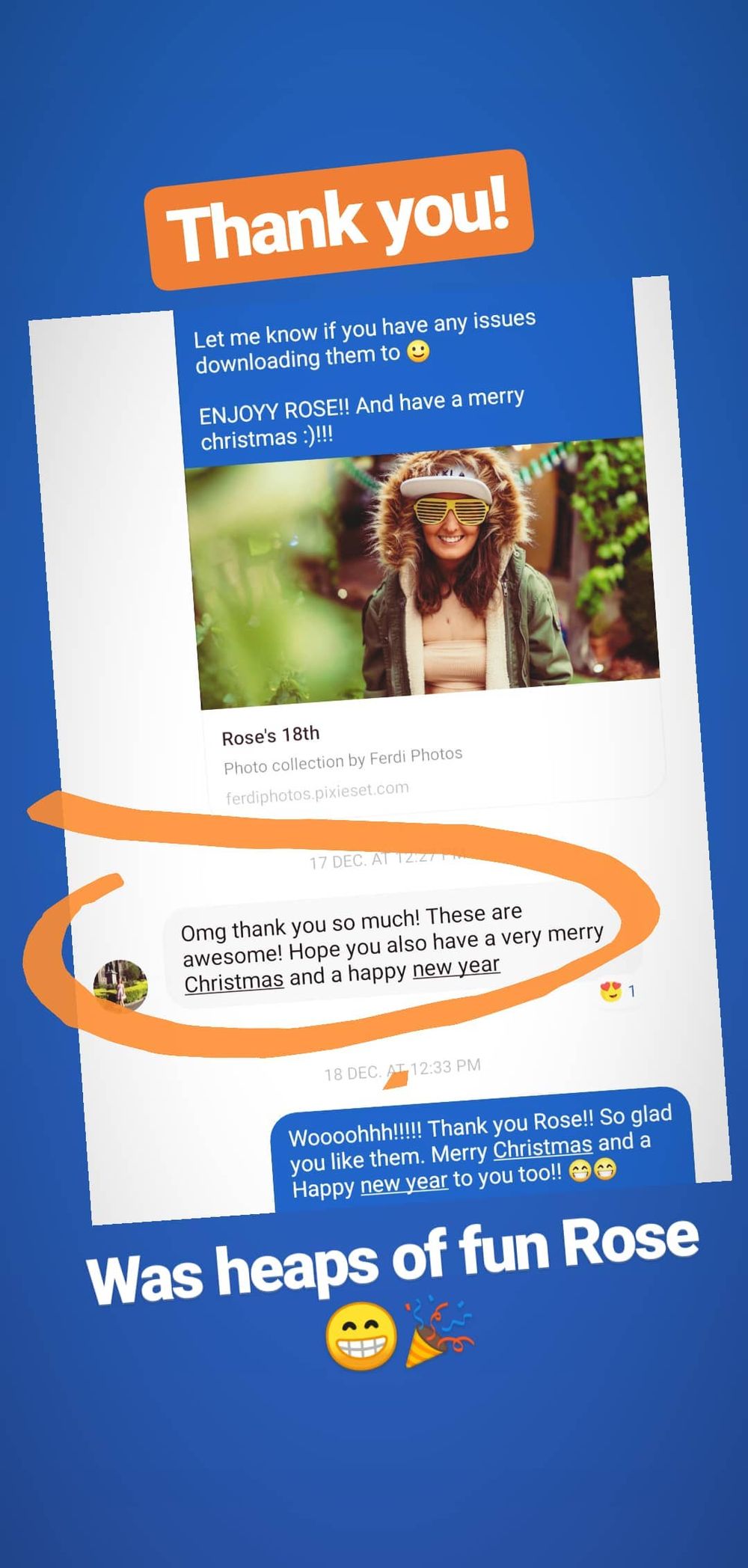Client testimonial