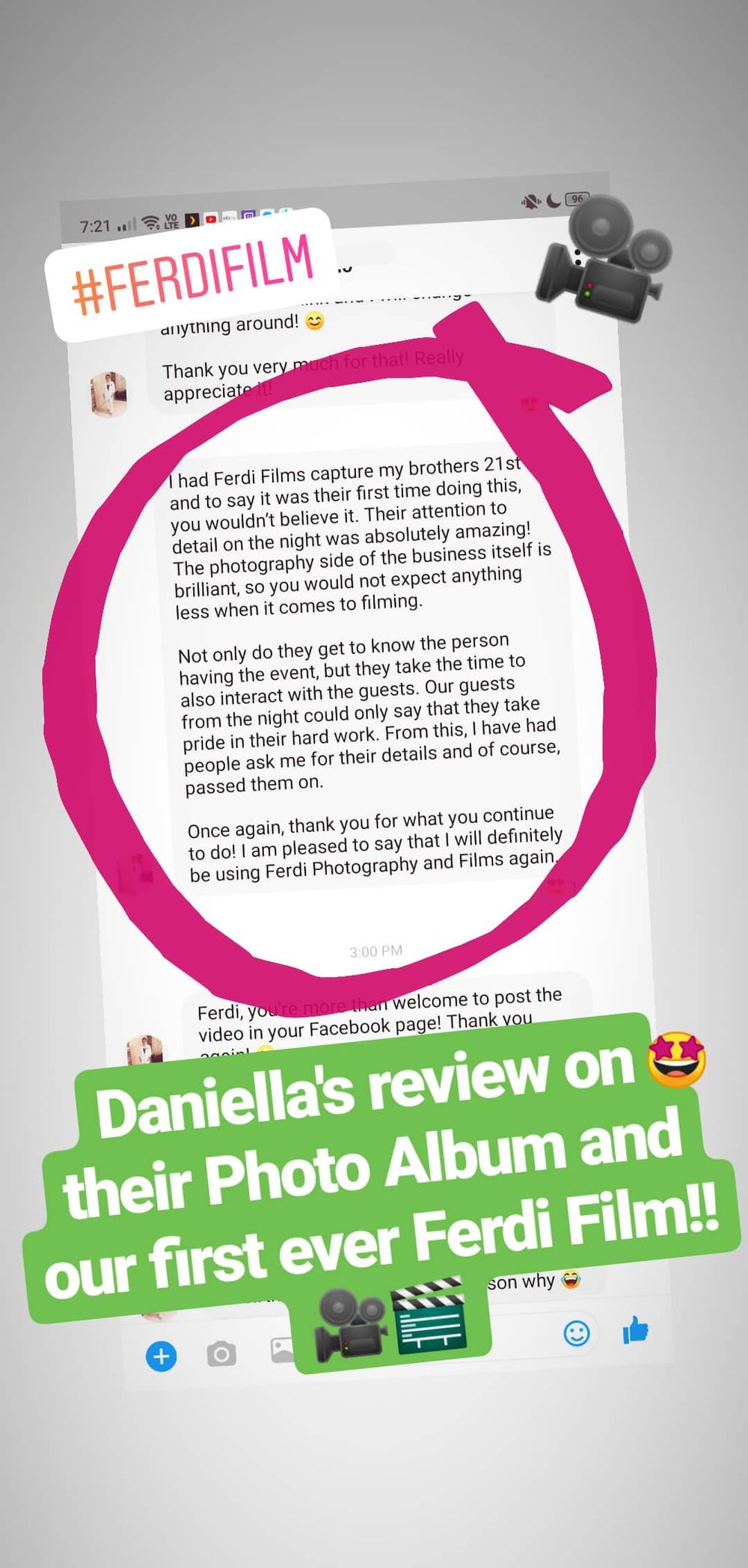 Client testimonial