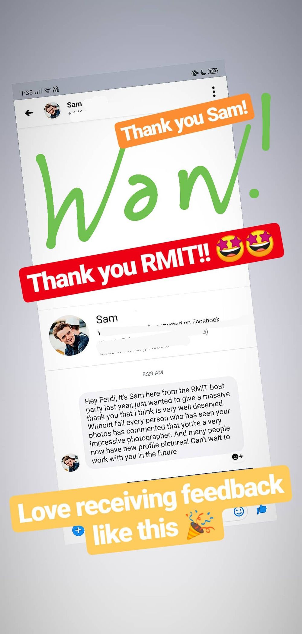 Client testimonial