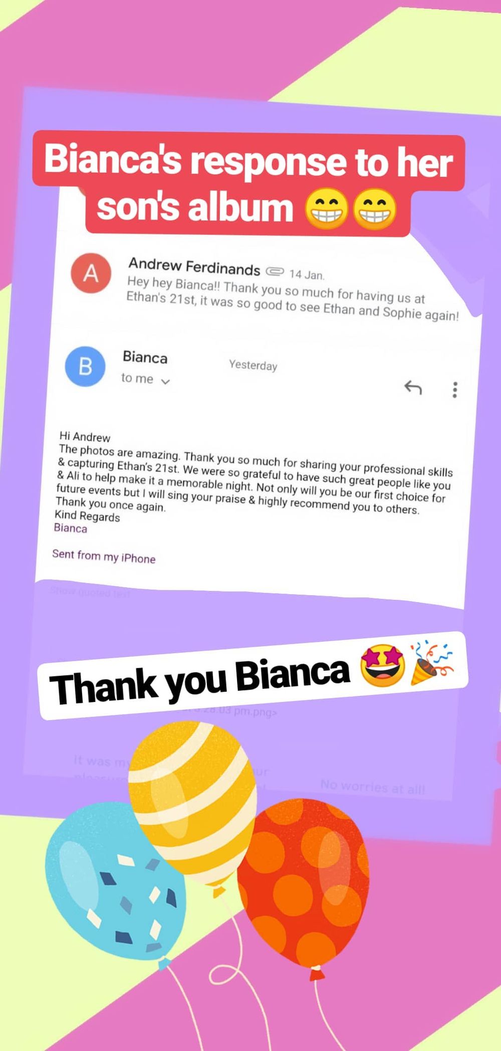 Client testimonial