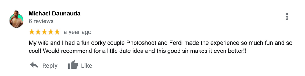 Client testimonial