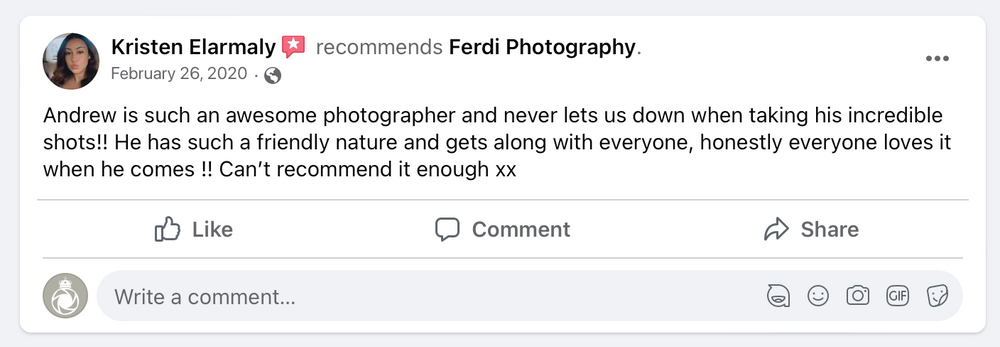 Client testimonial