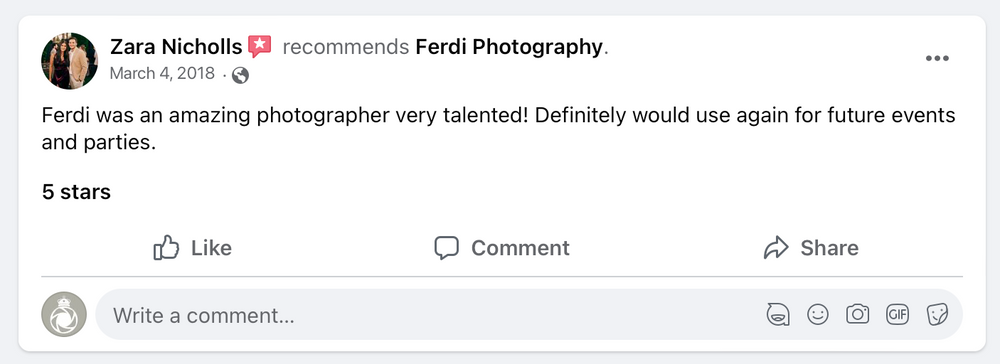 Client testimonial