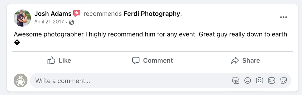 Client testimonial
