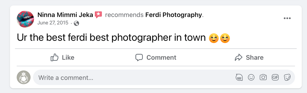 Client testimonial