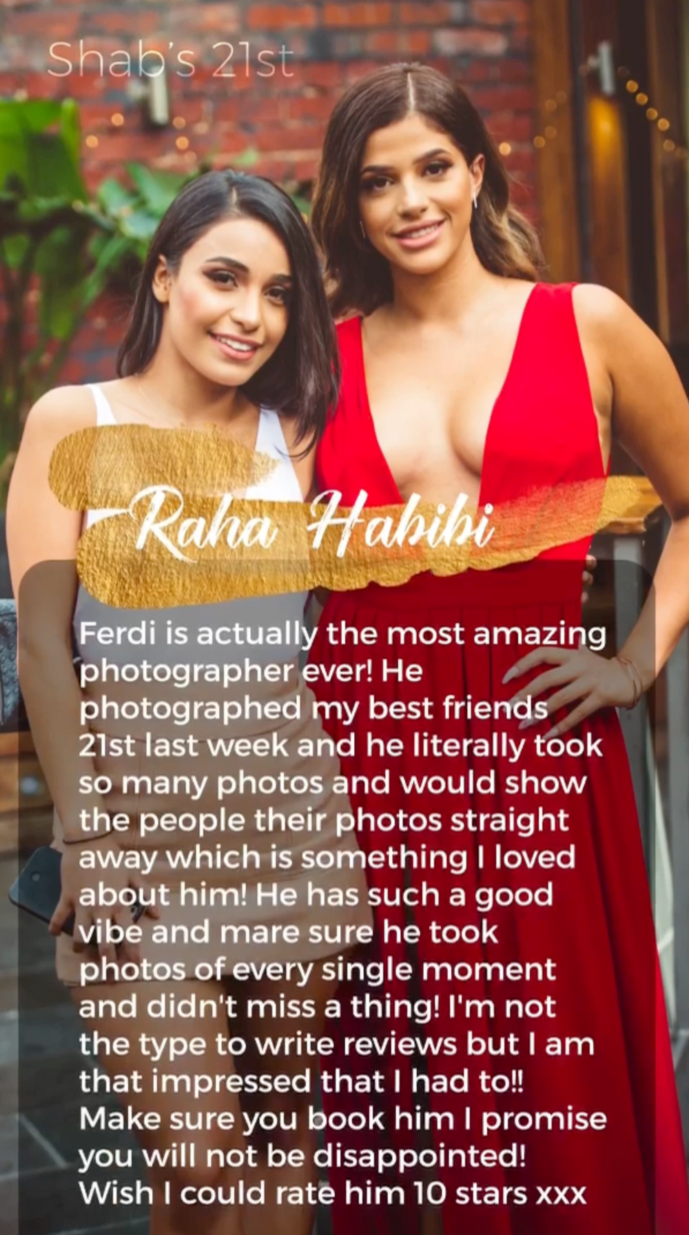 Client testimonial