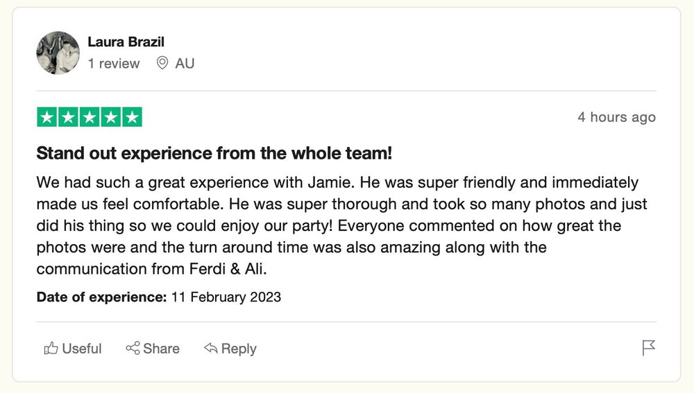 Client testimonial